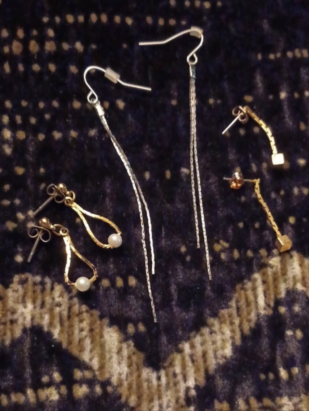 4/$30 Chain Drop Earrings - 3 Pairs